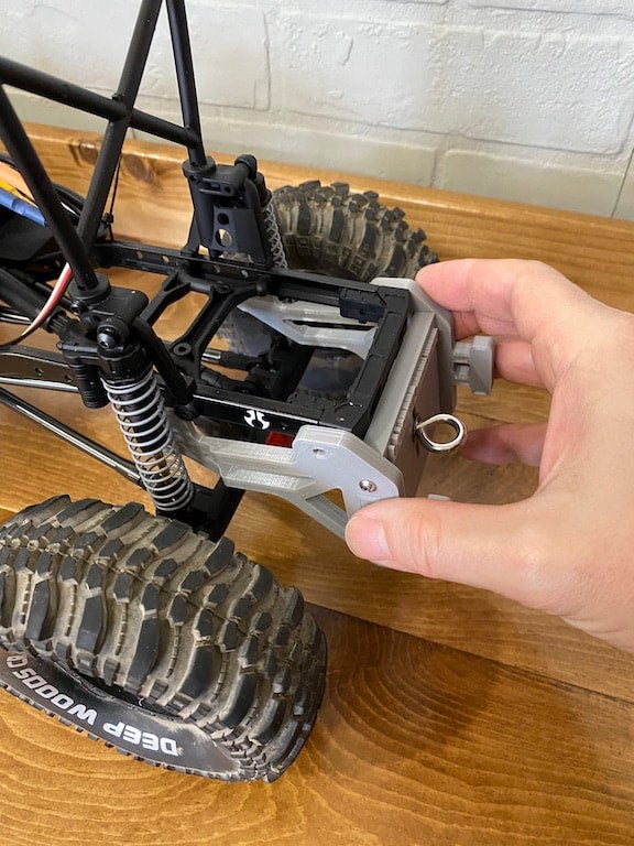 Rc truck with hitch outlet